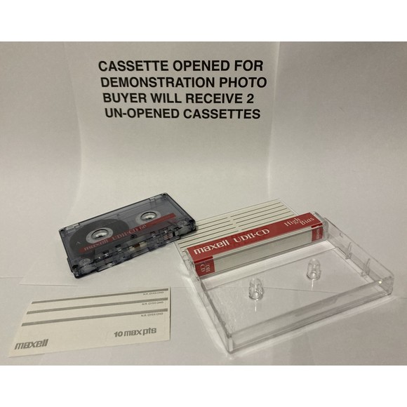 NEW & SEALED 2 MAXELL UD II CD 60 MIN HIGH BIAS CrO2 Audio Cassette Tapes Chrome - Picture 10 of 12